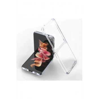 Samsung Z Flip 4 Şeffaf Korumalı Silikon Kapak & Kılıf