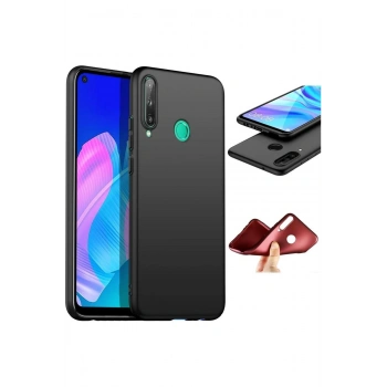 Huawei P40 Lite E Mat Soft Kalite Silikon Kılıf Siyah