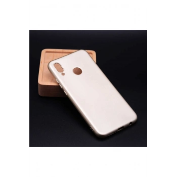 Huawei P20 Lite Mat Soft Kalite Silikon Kılıf Gold