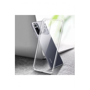 Xiaomi Redmi Note 10 / 10s Kamera Korumalı Şeffaf Tıpalı Silikon Kılıf