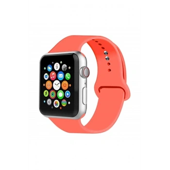 Apple Watch Kordon Liquid Silikon Kordon Kayış 42 Mm 44 Mm Se 6 5 4 3 2 Seri Uyumlu 29-pembe Açık