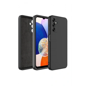 Samsung Galaxy A14 Ile Uyumlu Kamera Koruyuculu Içi Kadife Lansman Likit Silikon Kılıf