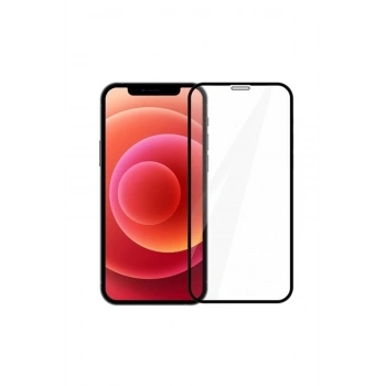 Iphone 12 Pro Max 6.7 Tempered Full Cam Ekran Koruyucu Siyah