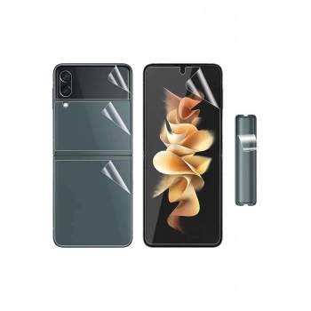 Samsung Z Flip 5 ile Uyumlu Ön & Arka Full Body Esnek Nano Çizilmez Ekran Koruyucu