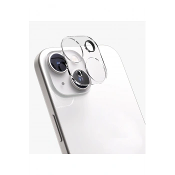 iPhone 14 Plus ile Uyumlu Kristal Netlik 9H Kırılma Karşıtı Cam Kamera Ünitesi ve Lens Koruyucu