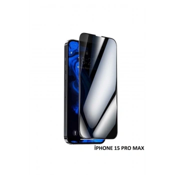 İphone 15 Pro Max Anti Statik Tam Kaplayan Hayalet Kırılmaz Cam