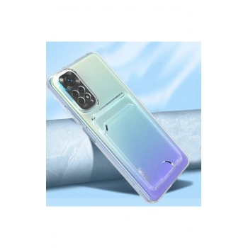 XİAOMİ REDMİ NOTE 11 İLE UYUMLU ŞEFFAF KARTLIKLI KARTVİZİTLİ TELEFON KILIFI CARDCASE