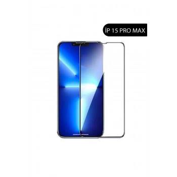 Iphone 15 Pro Max 5d Tam Kaplayan Temperli Cam Ekran Koruyucu