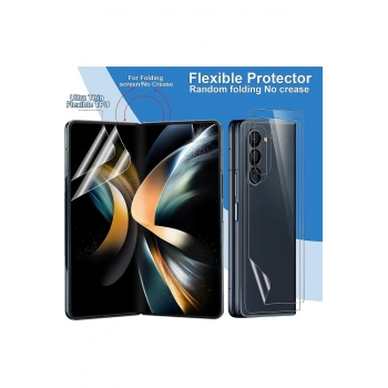 Samsung Galaxy Z Fold 3 ile Uyumlu Ön & Arka Full Body Esnek Nano Çizilmez Ekran Koruyucu