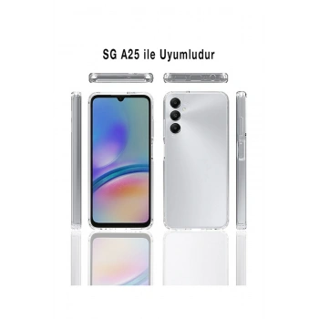Samsung Galaxy A25 ile Uyumlu Kamera Korumalı Şeffaf Silikon Kılıf