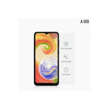 Samsung Galaxy A05s ile Uyumlu 9H Temperli Cam Ekran Koruyucu Leke Tutmaz HD Netlik