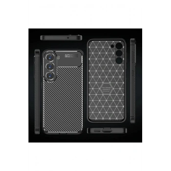 Samsung Galaxy A05s ile Uyumlu Karbon Fiber Detaylı Kamera Korumalı Esnek Silikon Kılıf