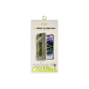 Apple iPhone 15 Plus Uyumlu Kolay Kurulum Ve Hizalama Aparatlı 5D Privacy Full HD Ekran Koruyucu
