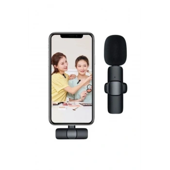 Android ile Uyumlu Type-C Kablosuz Mini Yaka Mikrofonu