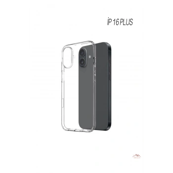 İphone 16 PLUS ile Uyumlu Kamera Korumalı Şeffaf Kılıf