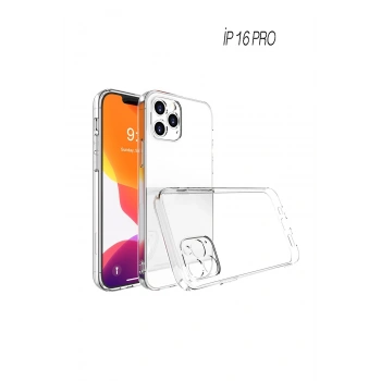 İphone 16 PRO ile Uyumlu Kamera Korumalı Şeffaf Kılıf