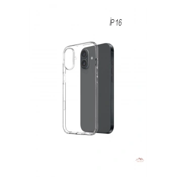 İphone 16 ile Uyumlu Kamera Korumalı Şeffaf Kılıf
