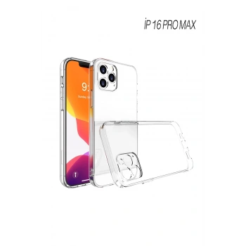 İphone 16 PRO MAX ile Uyumlu Kamera Korumalı Şeffaf Kılıf