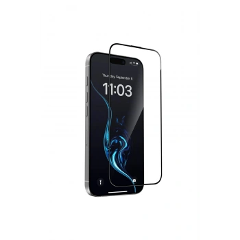 iPhone 16 ile Uyumlu Elektriklenme Önleyici Anti-Static Tam Kaplayan 9H Temperli Cam Ekran Koruyucu