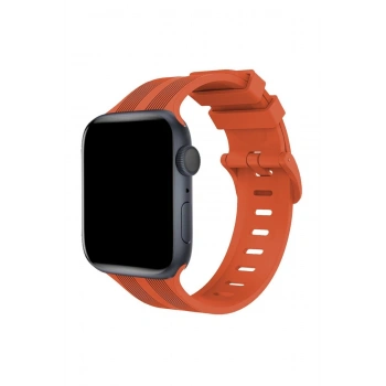 Apple Watch 38/40/41mm Series 11/10(42mm)/9/8/7/6/SE3-2/5 Uyumlu Çizgi Desen Yumuşak Silikon Kordon