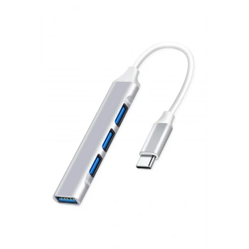 Type-C to USB 3.0 Çevirici 4 Port OTG Özellikli Telefon Tablet Bilgisayar Tüm Cihazlarla Uyumlu