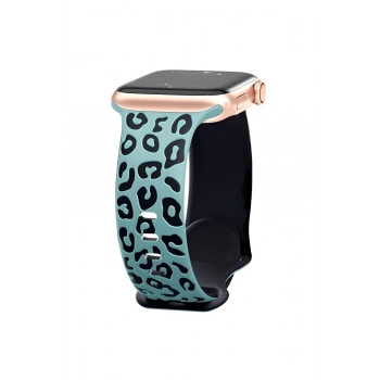 Apple Watch Ultra Ultra2 10 9 8 7 6 5 4 3 2 1 Se 42 44 45 46 49 MM Leopar Desenli Silikon Kordon