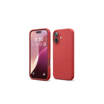 İphone 16 ile Uyumlu İç Yüzeyi Kadife Leke Tutmaz Silinebilir Lansman Likit Silikon Kılıf