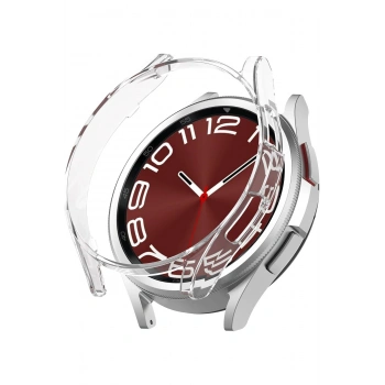 Galaxy Watch Seri 5/4 Uyumlu 44mm Şeffaf 360 Silikon Birebir Tam Uyum Ekran Kasa Koruyucu