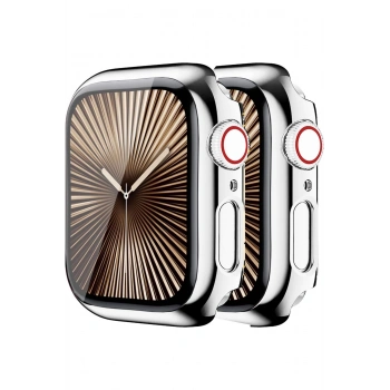 Apple Watch 9/8/7 Nesil Uyumlu 45mm Akıllı Saat Parlak Şık Shine Kasa Ekran Koruyucu
