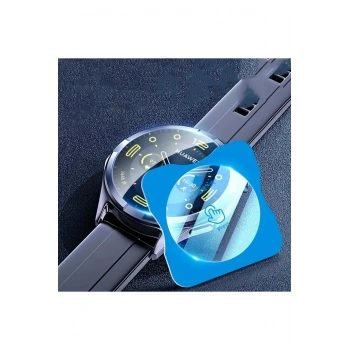 Huawei Watch GT5 46mm ile Birebir Uyumlu Kolay Kurulum Aparatlı Temperli Cam Ekran Koruyucu