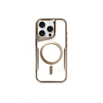İphone 16 ile Uyumlu Magsafe Özellikli Kenar Şeritleri Renkli Premium Boyi Kılıf