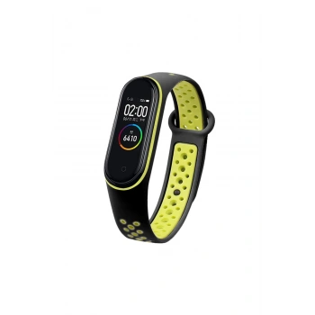 Xiaomi Mi Band 3 Mi Band 4 ile Birebir Tam Uyumlu Delikli Model Çift Renk Spor Esnek Silikon Kordon