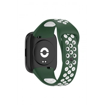 Xiaomi Redmi Watch 3 ile Birebir Tam Uyumlu Çift Renk Delikli Spor Model Silikon Kordon