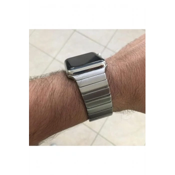 Apple Watch 38-40-41mm Stainless Steel Balık Sırtı Metal Kordon Series 11/10 42mm 9/8/7/SE3-2/6 Uyum