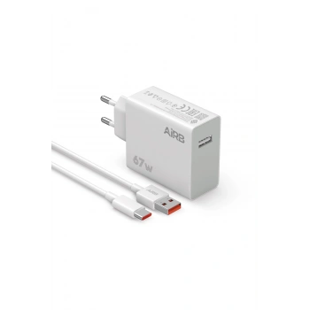 Xiaomi-Redmi-Samsung Android Telefonlar için 67W Turbo Şarj Hızlı Şarj Saliseli TYPE-C Şarj Aleti