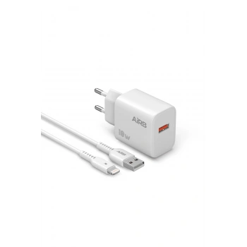 iPhone 14/13/12/11/X/8/7/6 Serileri ile Uyumlu Lightning 18W Hızlı Şarj Adaptör + Kablo Set