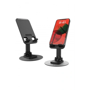 360° Dönebilen Ayarlanabilir Katlanır Masa Üstü Telefon & Tablet Standı Telefon Tutucu Holder