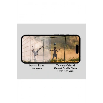İphone 16 Pro Anti-Reflection Gerçek Gorilla Glass Cam Ekran Koruyucu