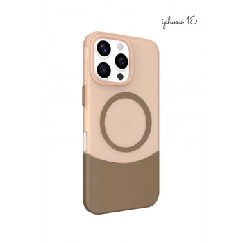 İPHONE 16 İLE UYUMLU 2 PARÇALI MAGSAFE ÖZELLİKLİ SOFT RENKLİ TELEFON KILIFI
