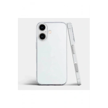 Apple iPhone 16 ile Uyumlu Sararmaz Sert PC Kristal Netlikte Minimalist Şeffaf Kılıf