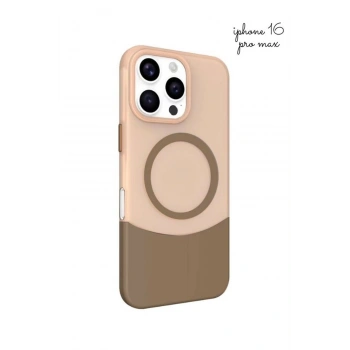 İPHONE 16 PRO MAX İLE UYUMLU 2 PARÇALI MAGSAFE ÖZELLİKLİ SOFT RENKLİ TELEFON KILIFI