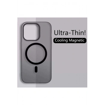 iPhone 16 Pro ile Uyumlu Minimalist Tasarım Mat Buzlu Soft Slim MagSafe Özellikli PC Kılıf