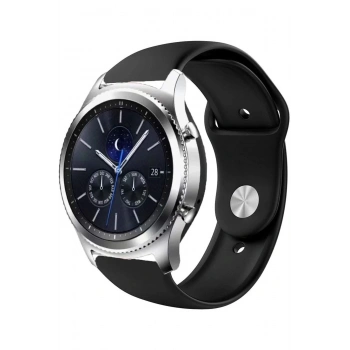 Samsung Galaxy 3 45mm / Galaxy 46mm / Gear S3 22mm Standart Silikon Kordon Klasik Kayış Esnek 22 mm