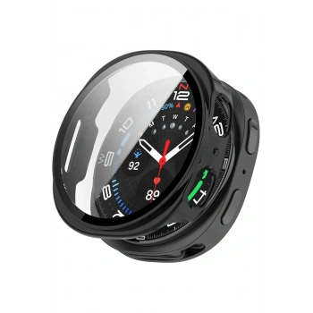 Samsung Galaxy Watch 8 Serisi 44mm Uyumlu Sert PC Kasa ve Ekran Koruyucu