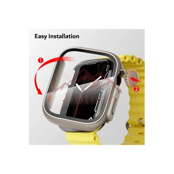 Apple Watch SE 3 40mm Ultra Dönüştürücü Kasa ve Ekran Koruyucu SE 3ü Ultraya Çevirici Adaptör
