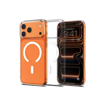 iPhone 17 Pro Max ile Uyumlu Magsafe Şarj Özellikli Ultra İnce Sararmaz Şeffaf PC Minimalist Kılıf