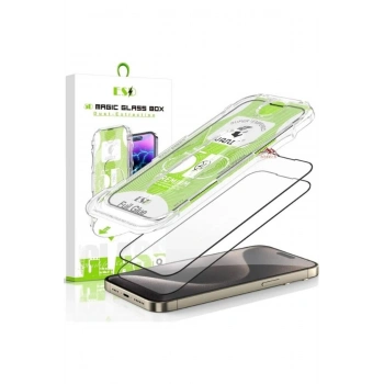 iPhone 17 Pro Max Uyumlu Kolay Kurulum ve Hizalama Aparatlı Tam Kaplayan HD Netlik Ekran Koruyucu