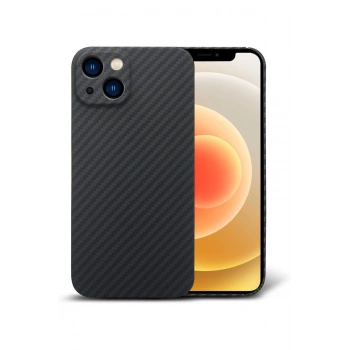 iPhone 14 için Karbon Desenli Ultra İnce Telefon Kılıfı Minimalist Kamera Korumalı Ultra Slim