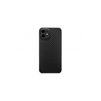 iPhone 12 için Karbon Desenli Ultra İnce Telefon Kılıfı Minimalist Kamera Korumalı Ultra Slim