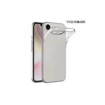 iPhone 17e ile Uyumlu Kamera Korumalı Esnek Silikon Şeffaf Kılıf